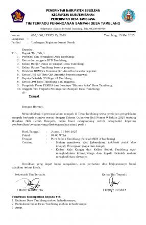 Undangan Kegiatan Jumat Bersih
